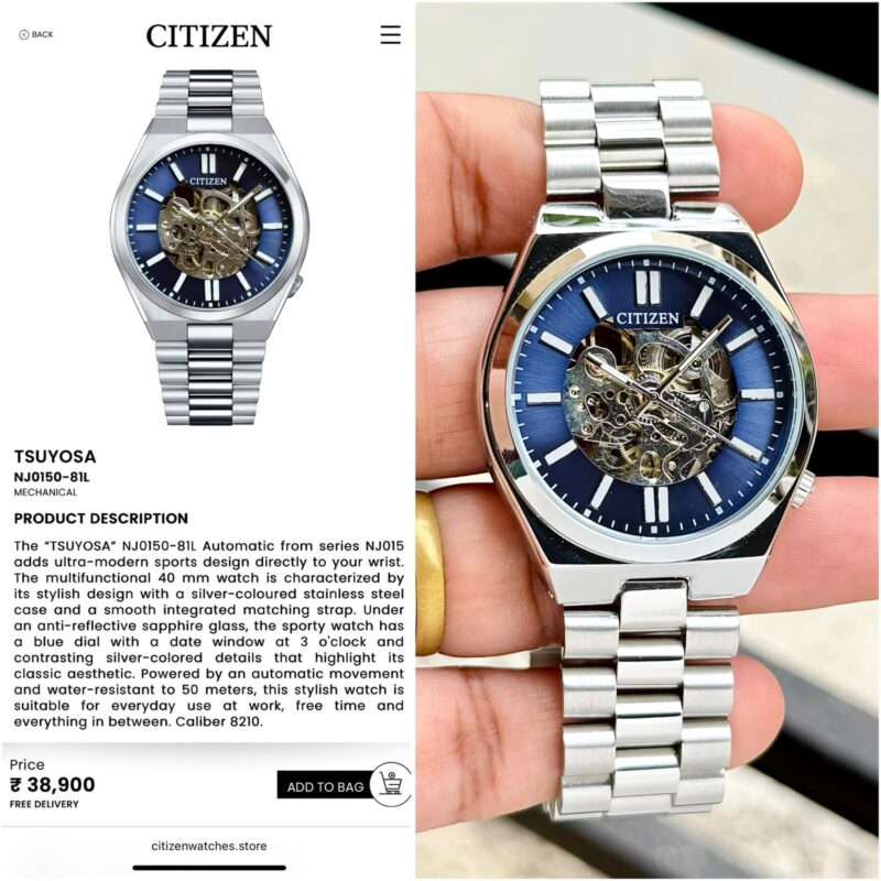 WhatsApp Image 2026-01-05 at 10.51.46 AM (1) Citizen Tsuyosa Blue Automatic
