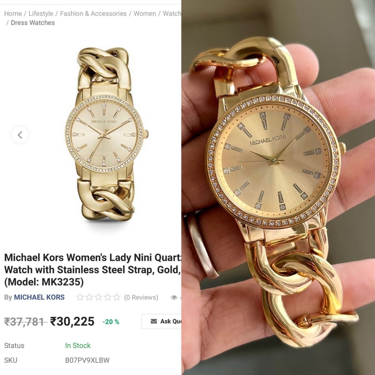 Buy Michael kors ladies first copy watch India