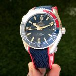 Omega Men Swiss Automaker Domed Crystal Watch