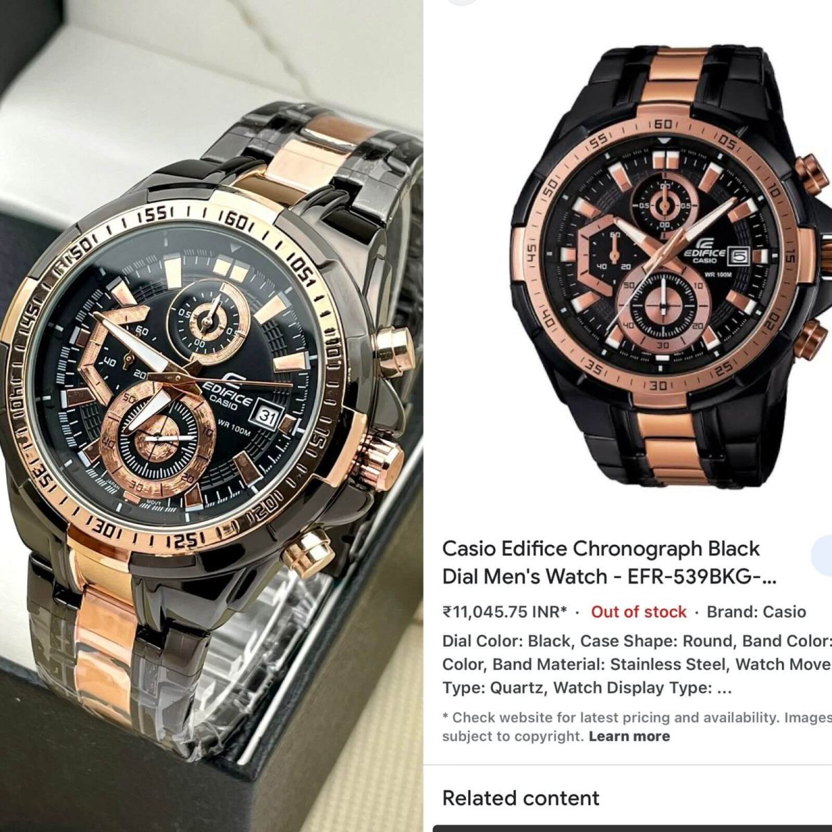 Buy Edifice Casio first copy watch India