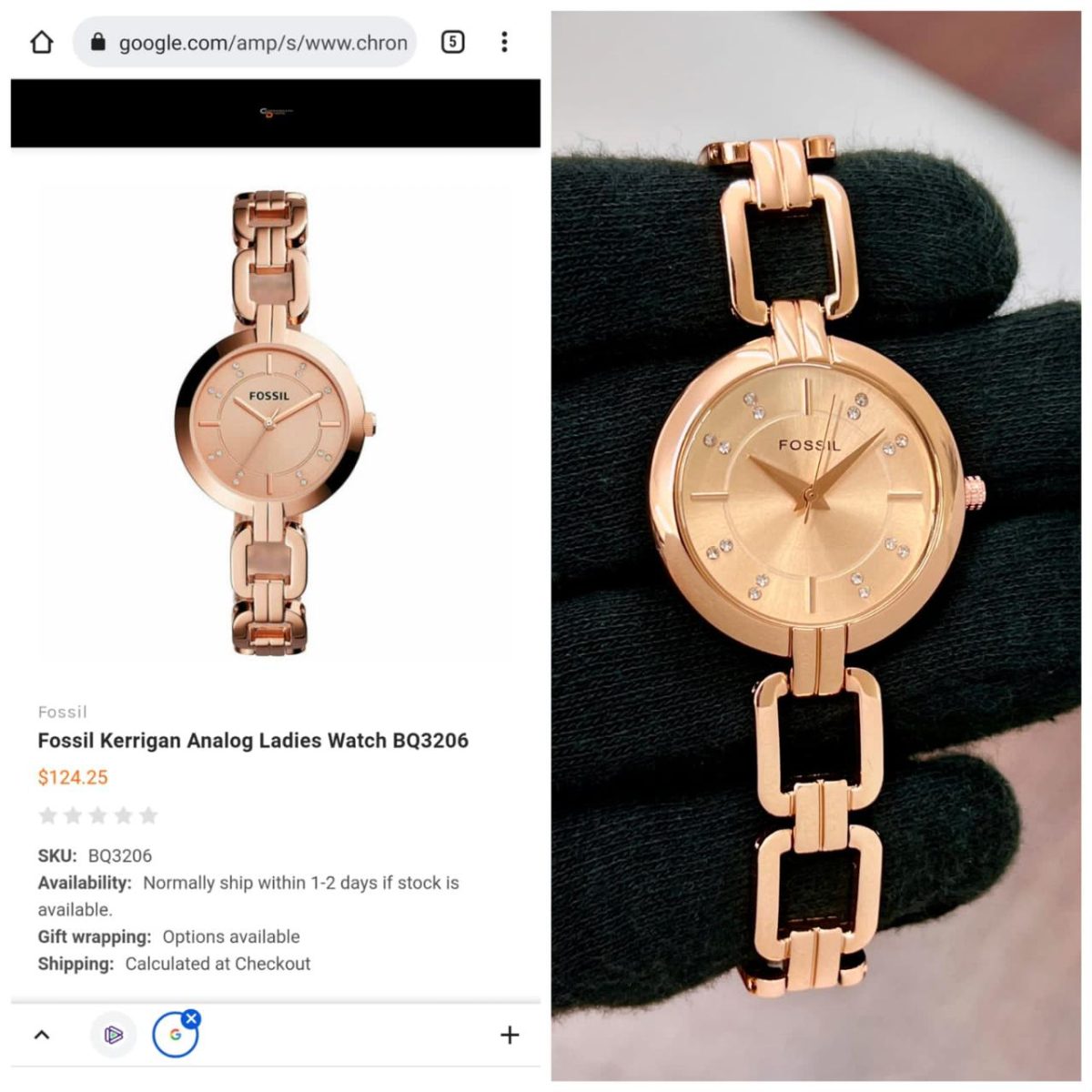 Buy Fossil ladies first copy watch India