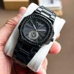 Patek Phillipe Nautilus Full Black # Patek Phillipe # Men?s # Model: Nautilus Features:- > MATERIAL ? Stainless Steel