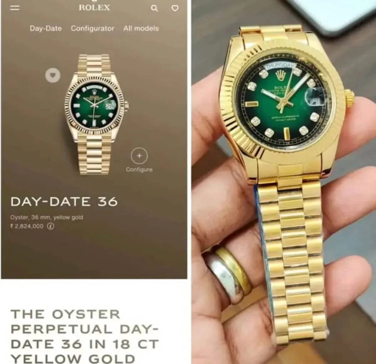 Buy Rolex Day-Date first copy watch India