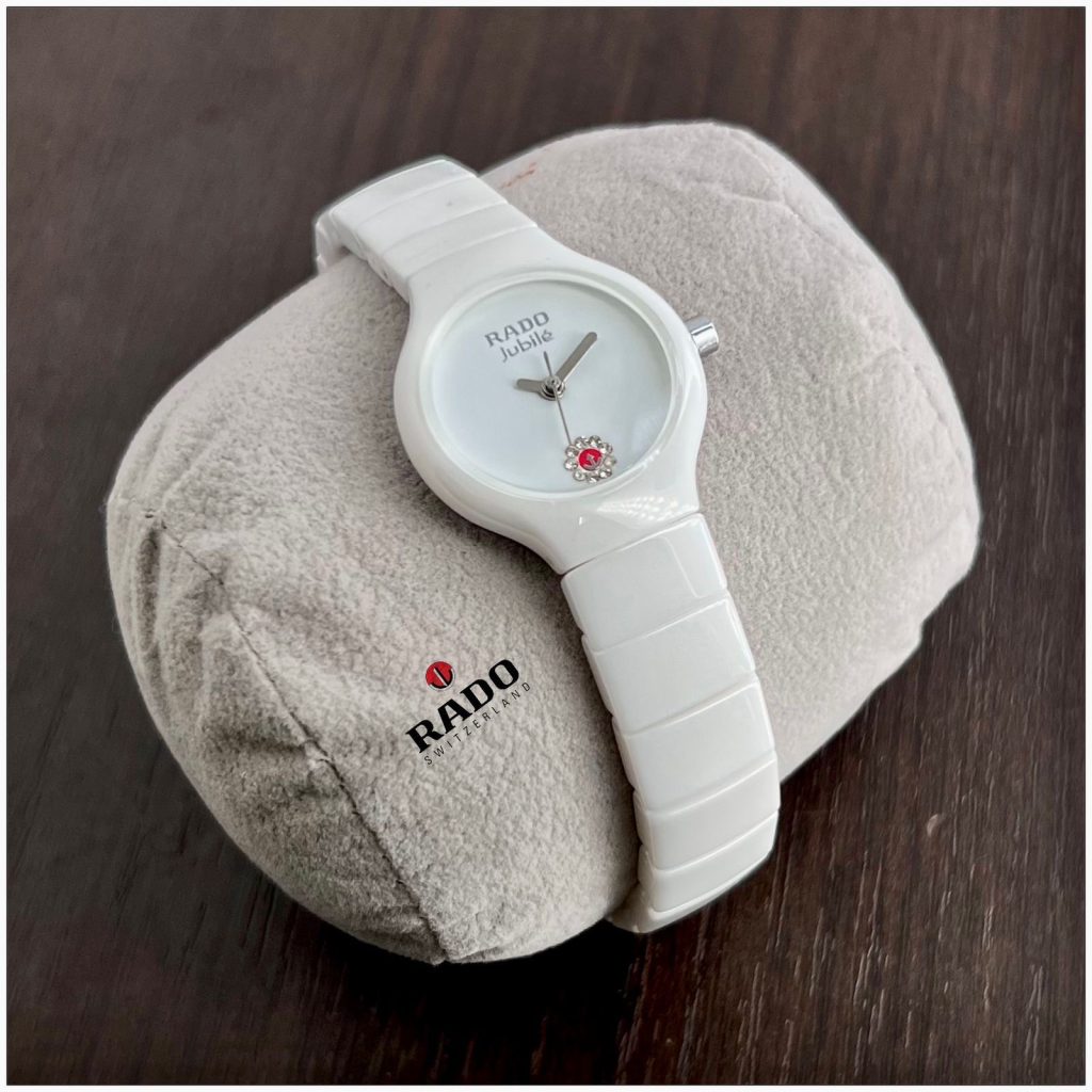rado white ceramic watch