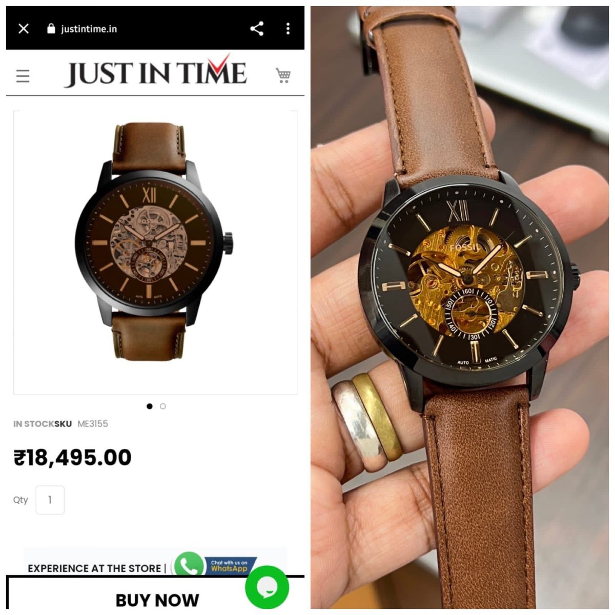 Buy Fossil first copy watch India