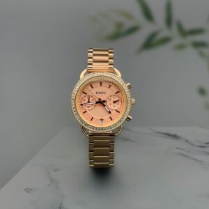 Brand-Fossil  Model-FS  Quality-7a Gender-Ladies  Band-Rose gold