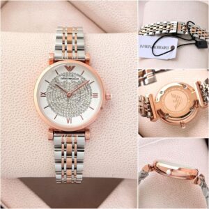 Emporio Armani rose gold Diamond Dial
