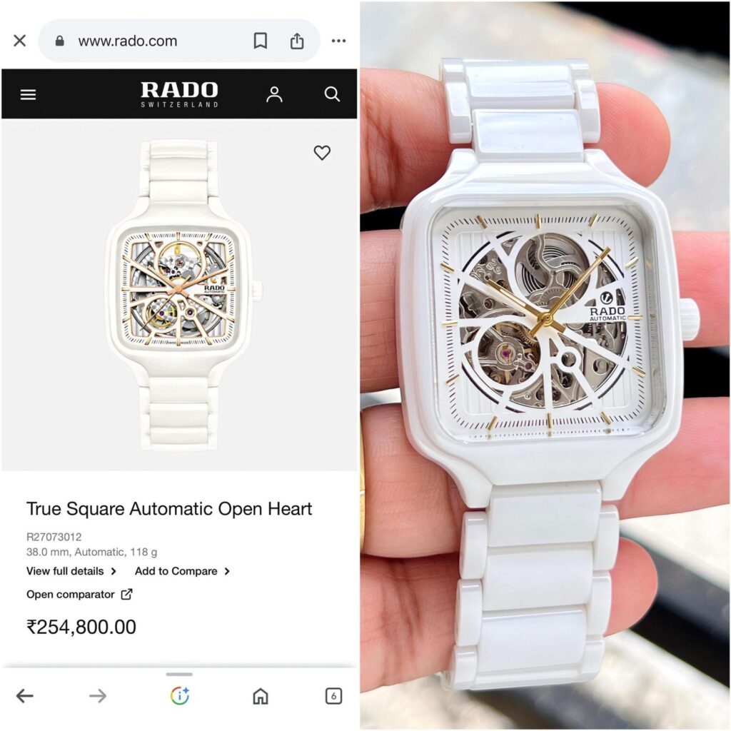 Rado square high-tech ceramic Dial