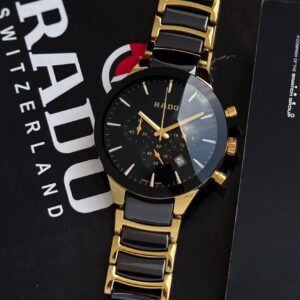 First Copy Rado Black Gold Steel