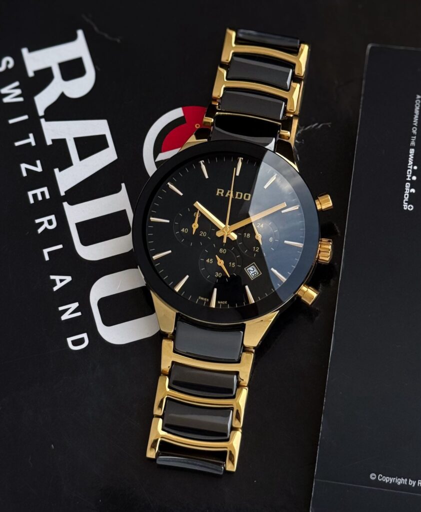 First Copy Rado Black Gold Steel