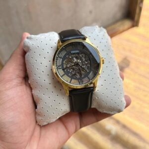 Fossil steel black case