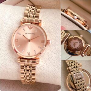Emporio Armani Rose Gold Diamond Dial