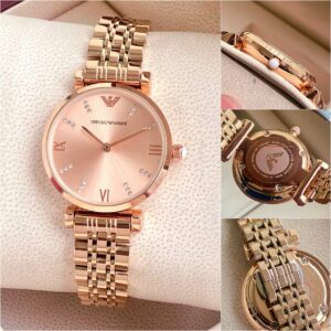 Emporio Armani Rose Gold Diamond Dial