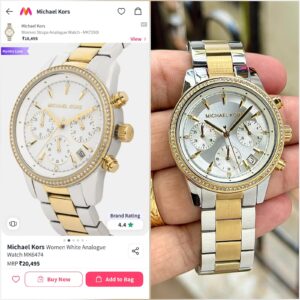  Michael Kors Silver Dial with Dual Tone