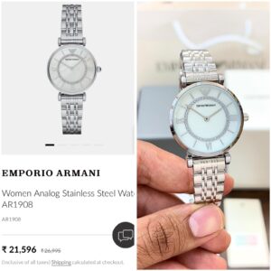  Emporio Armani White Dial