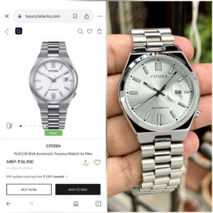 Citizen White Sunray Dail